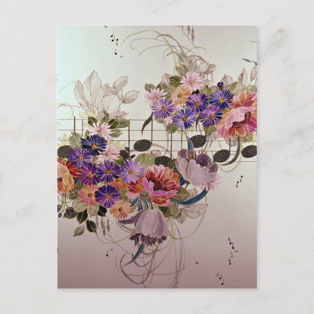 Carte Postale Beau champ de musique (Devant)