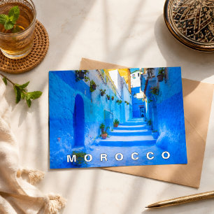 Carte Postale Beau Chefchaouen bleu Architecture marocaine