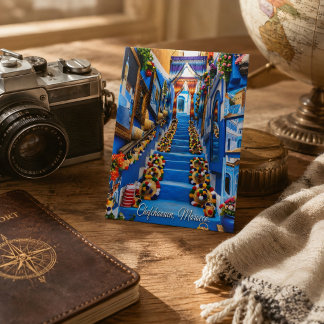 Carte Postale Beau Chefchaouen Bleu Maroc Medina Rues