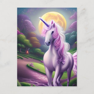 Carte Postale Beau Cheval de licorne Whimsical