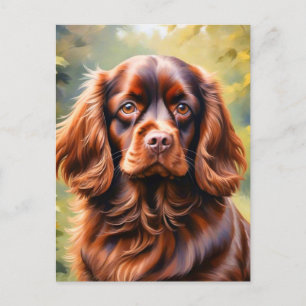 Carte Postale Beau Chien Brown Espagnol