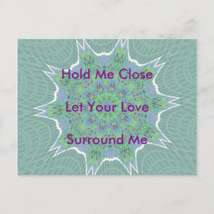 Carte Postale Beau Cool Extraordinaire Vert motif Floral Design