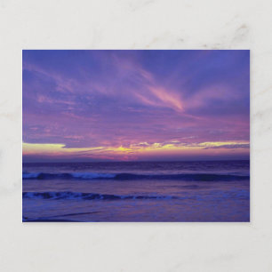 Carte Postale Beau coucher de soleil : Mission Beach, San Diego,