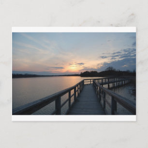 Carte Postale Beau coucher de soleil sur un quai