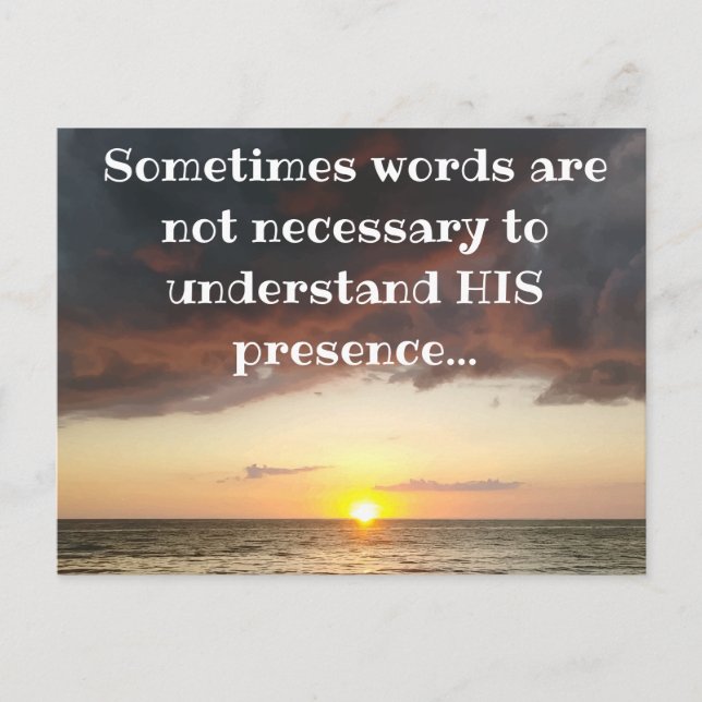 Carte Postale Beau Dieu Inspiration Ocean Sunset (Devant)