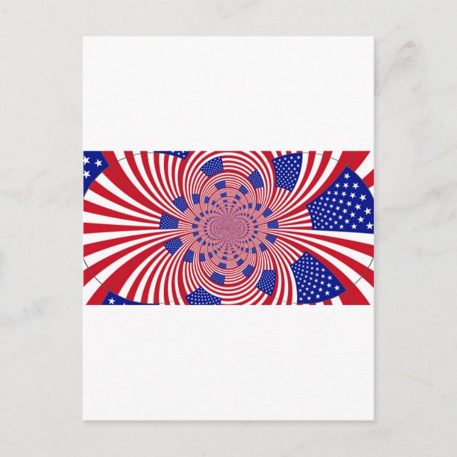 Carte Postale Beau drapeau américain Extraordinaire Kaleidoscope (Devant)