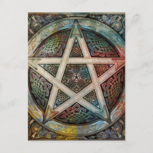 Carte Postale Beau Et Coloré Pagan Pentacle