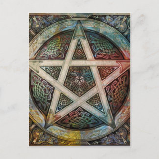 Carte Postale Beau Et Coloré Pagan Pentacle