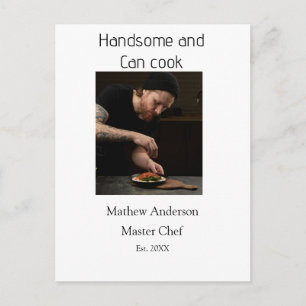 Carte Postale Beau et peut cuisiner ajouter le nom du maître cui