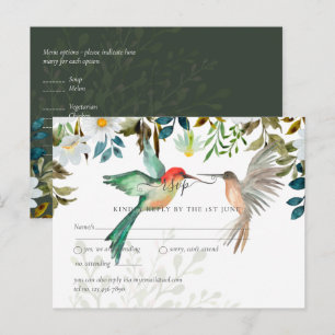 Carte Postale Beau HUMMINGBIRDS Couple Mariage
