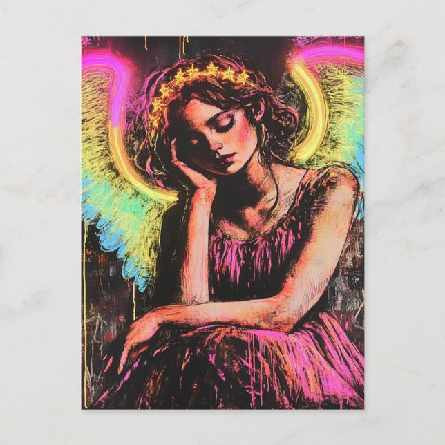 Carte Postale Beau Imaginaire Neon Angel (Devant)