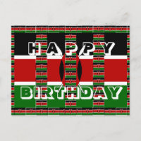 Beau Joyeux Anniversaire Noir rouge vert blanc