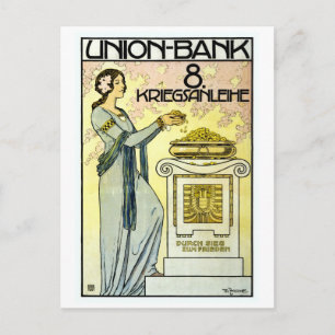 Carte Postale Beau jugendstil autrichien Art Nouveau
