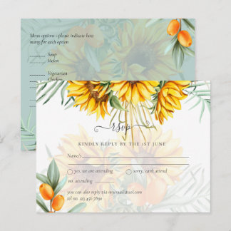 Carte Postale Beau Mariage en herbe Pampas tournesol