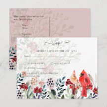 Beau Mariage ROUGE CARDINAL Oiseaux