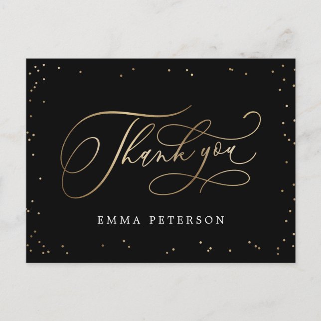 Carte Postale Beau Merci de graduation des couleurs ÉDITABLES (Devant)