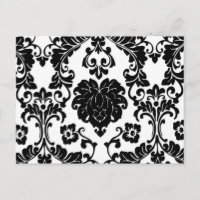 Beau noir & blanc Damas Art Imprimer