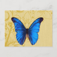 Beau papillon bleu art Vintage