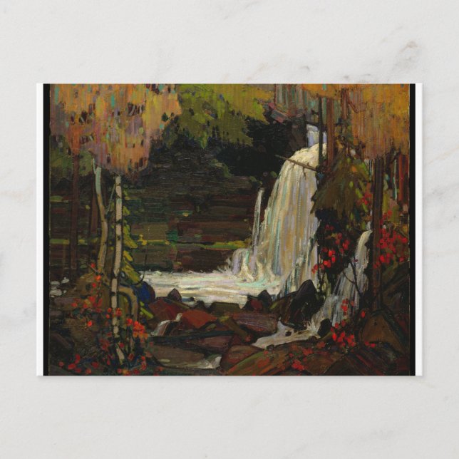 Carte Postale Beau paysage de cascade canadienne Tom Thomson (Devant)