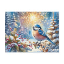 Beau paysage d'oiseaux et d'hiver 6