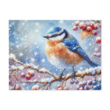 Beau paysage d'oiseaux et d'hiver 7