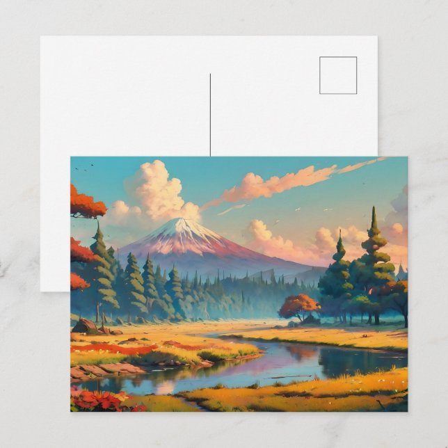 Carte Postale Beau paysage naturel (Devant / Derrière)