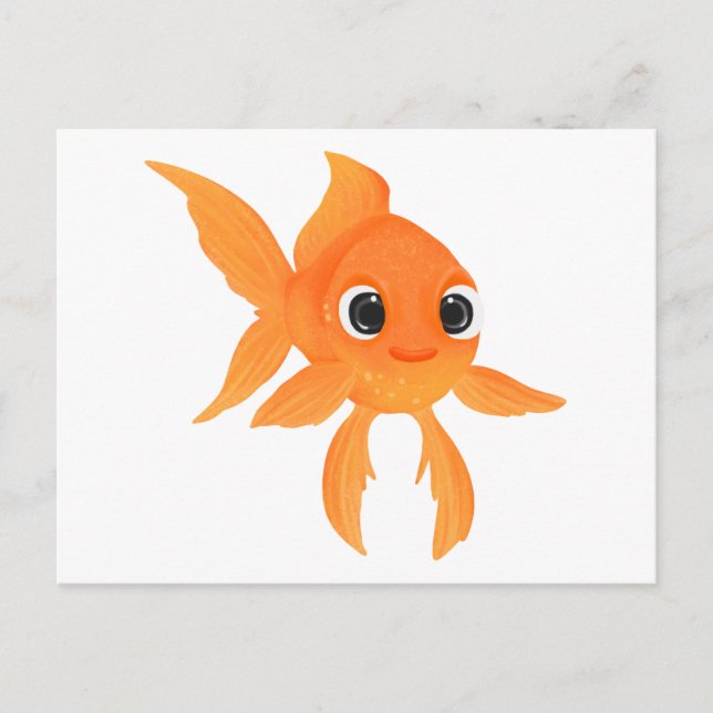 Carte Postale Beau poisson rouge (Devant)