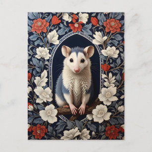 Carte Postale Beau Possum Fleurs Inspirées de William Morris