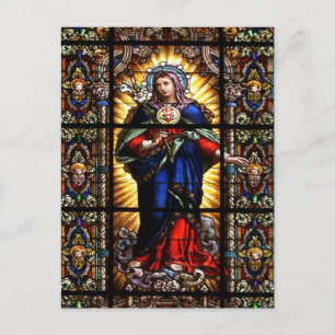 Carte Postale Beau Sacré Coeur Religieux de Vierge Marie