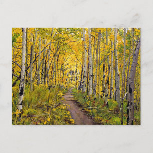 Carte Postale Beau sentier Pittoresque d'automne à Aspen Tree Gr