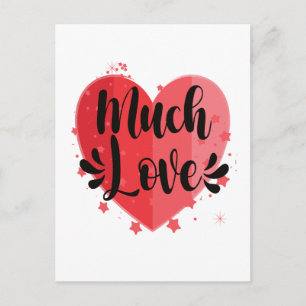 Carte Postale Beaucoup d'amour, grand coeur