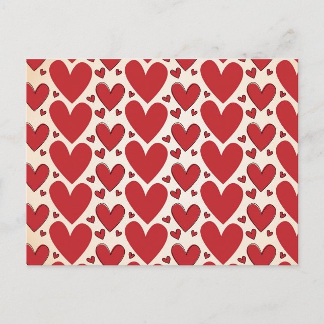 Carte Postale "Beaucoup de coeurs" (Devant)