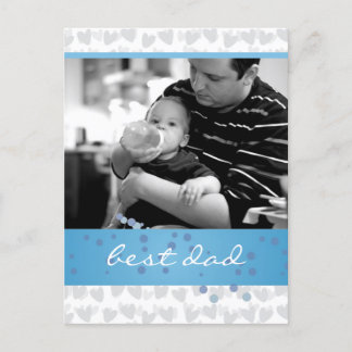 Carte Postale beaucoup de coeurs pour le meilleur papa jamais
