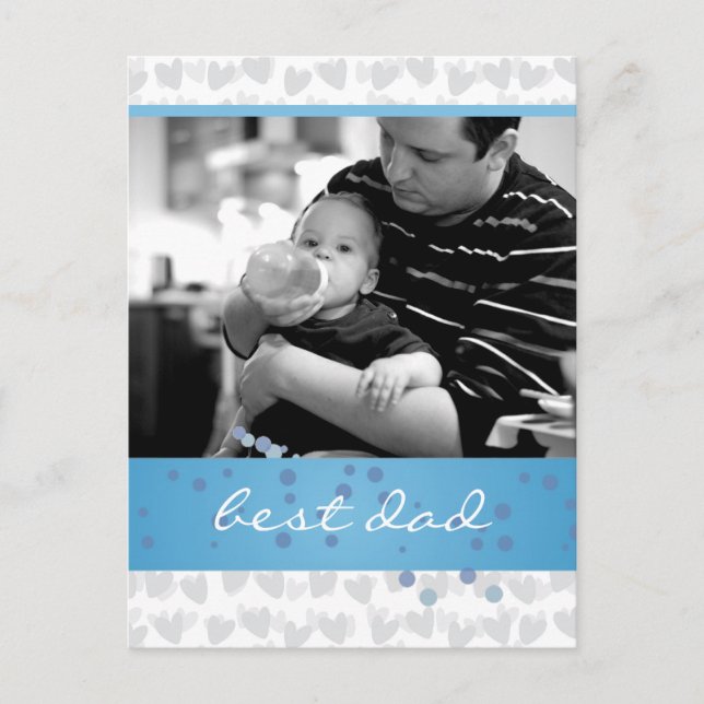 Carte Postale beaucoup de coeurs pour le meilleur papa jamais (Devant)