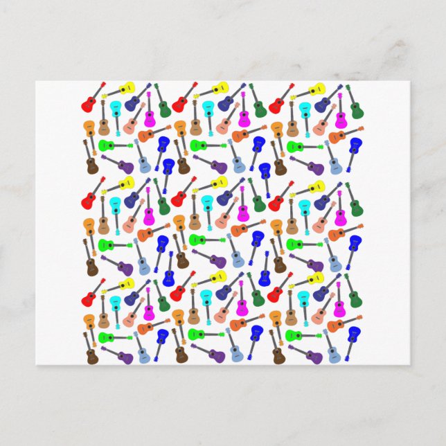 Carte Postale Beaucoup d'Ukuleles (Devant)