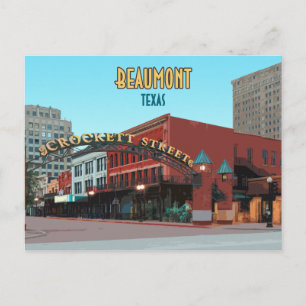 Carte Postale Beaumont Texas Downtown Crockett Street