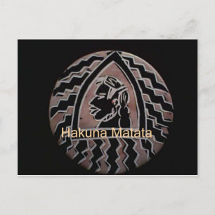 Carte Postale Beauté africaine : Bongo Massai Portrait Art Triba