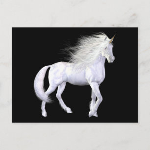 Carte postale Beauté blanche Unicorn