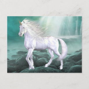 Carte postale Beauté blanche Unicorn