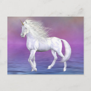 Carte postale Beauté blanche Unicorn