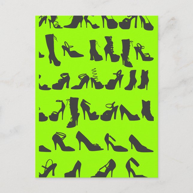 Carte Postale Beauté Chaussures Mode Silhouettes (Devant)