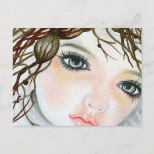 Carte postale Beauté Doll Face Couronne