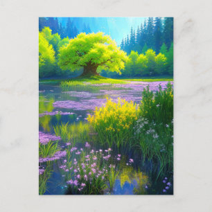 Carte Postale Beauté du marais vert