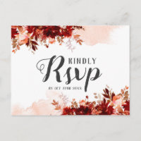 Beauté rustique Floral Mariage Choix de repas RSVP