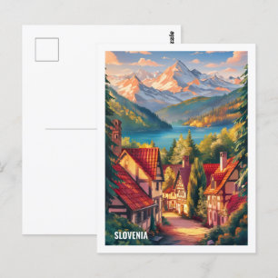 Carte Postale Beauté Slovénie Lieu de voyage célèbre