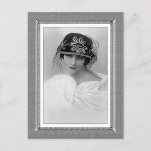 Carte Postale Beauté vintage - Luxe - en noir et blanc