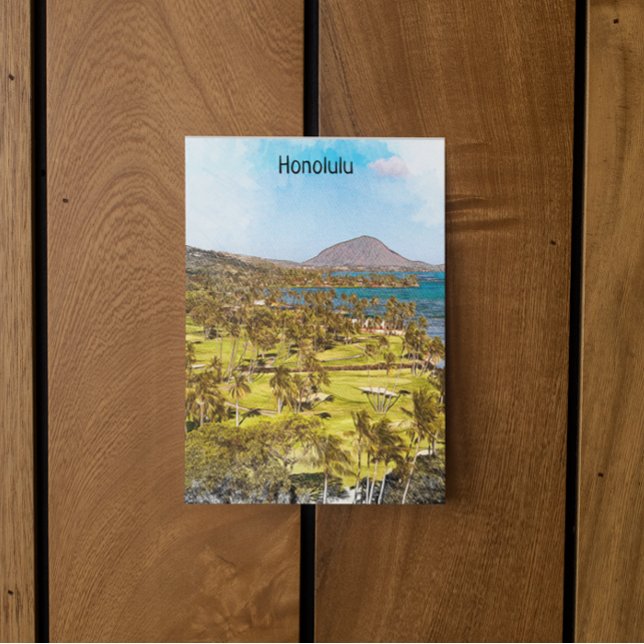 Carte Postale Beautiful Honolulu Oahu Scenery Voyage (tropical honolulu scenery postcard)