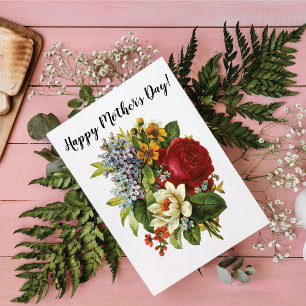 Carte Postale Beautiful Romantic Summer Bouquet with Red Rose