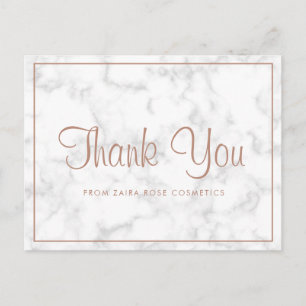 Carte Postale Beauty Business Moderne Marbre Rose Or Merci