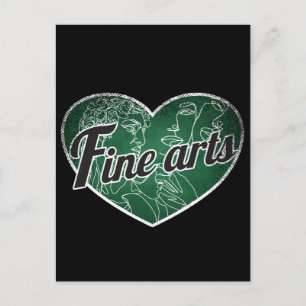 Carte Postale Beaux Arts Retro Coeur Blackboard Love